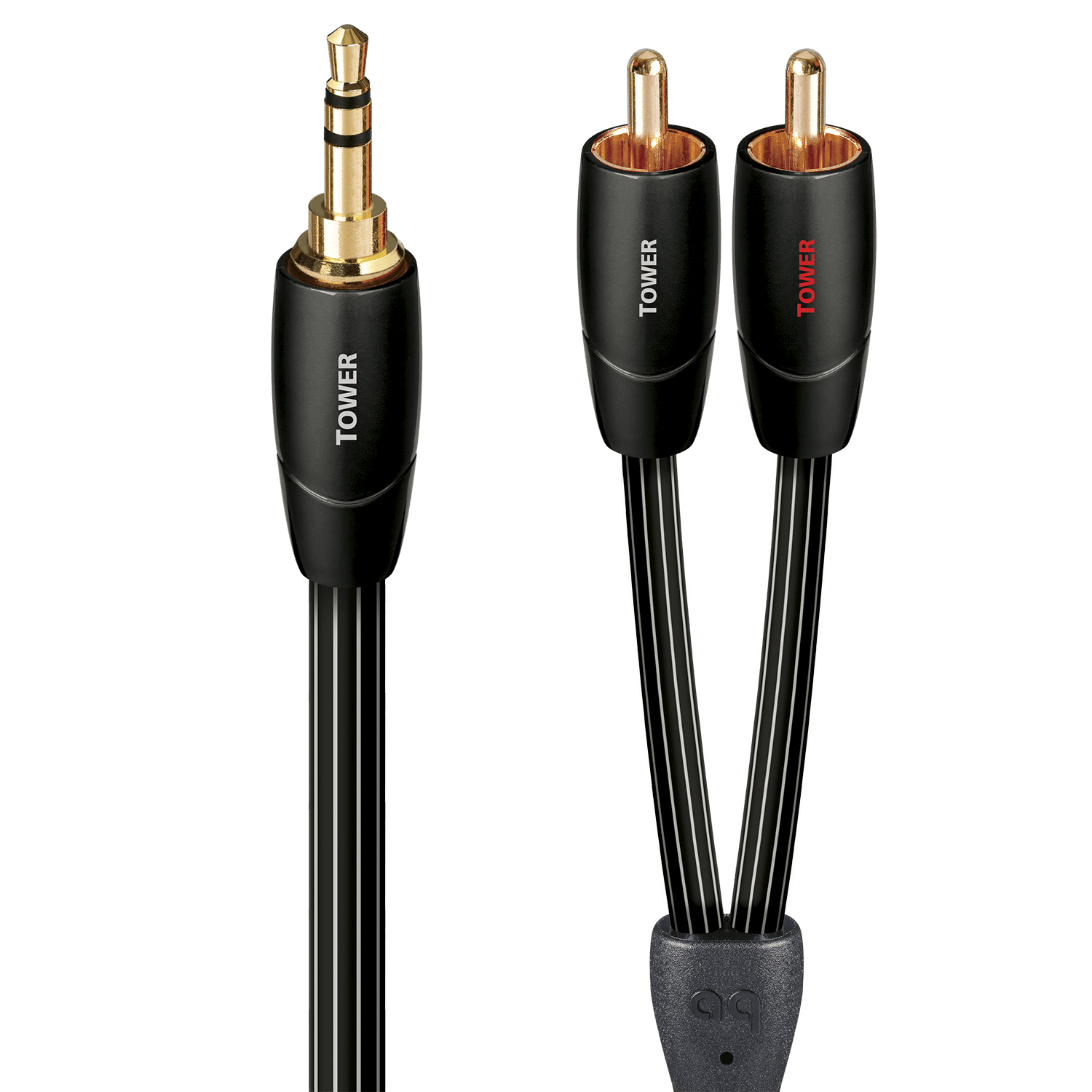 AudioQuest Tower 3.5mm Mini > RCA i-Pack Audio Interconnect Cable - Installer 5-Pack - front view