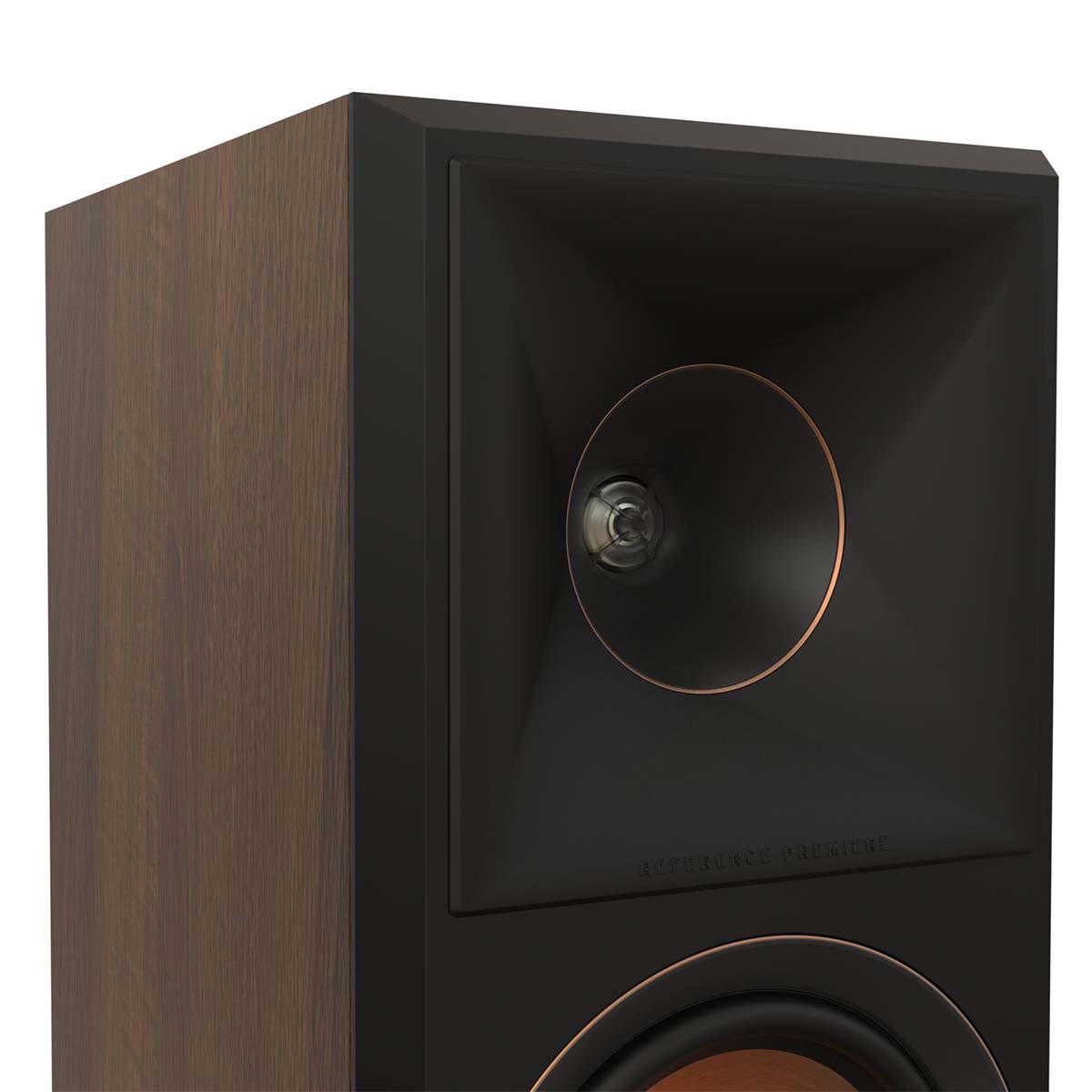 Klipsch RP-500M II Bookshelf Speakers - Walnut - Pair - close-up of tweeter