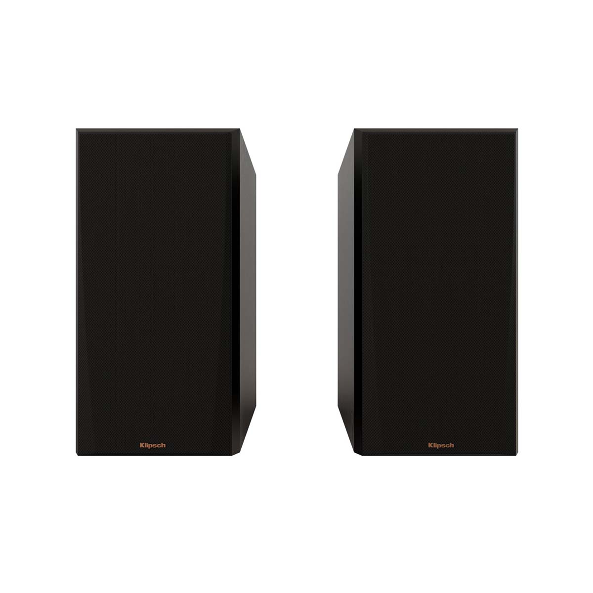 Klipsch RP-600M II Bookshelf Speakers - Ebony - Pair - front view of pair with grills