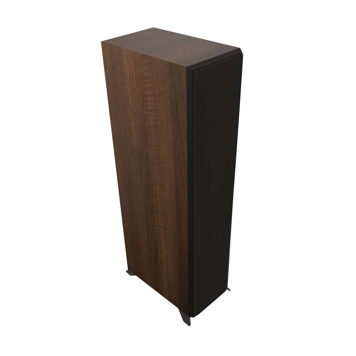Klipsch RP-8000F II Floorstanding Speaker - Walnut - angled front view with grill