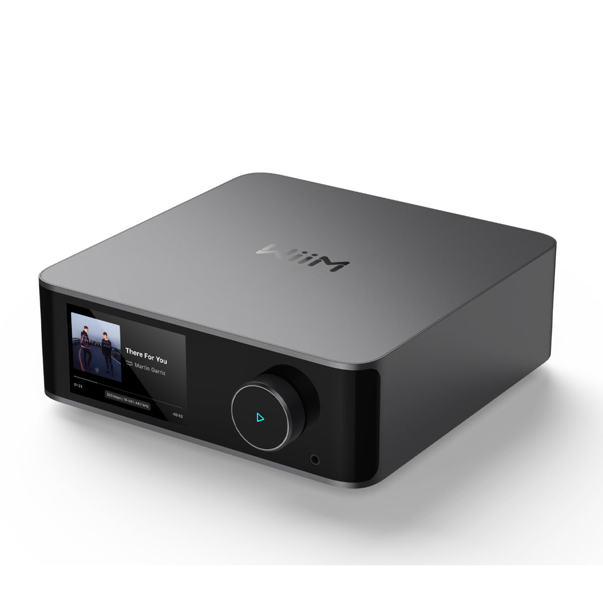 WiiM Ultra Digital Music Hub - space gray - angled front view