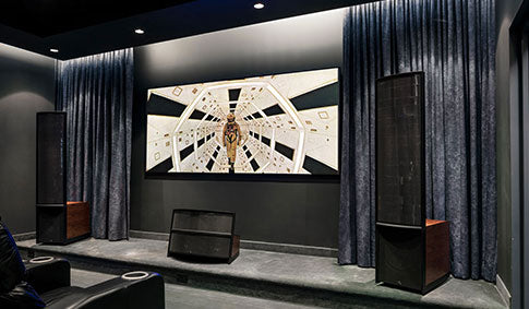 MartinLogan Renaissance ESL 15A set up in home theater