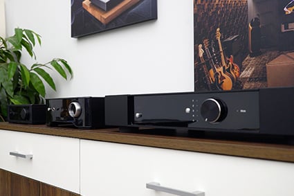 Angle view of Rega Integrated Amps - io, Brio, Elex-R