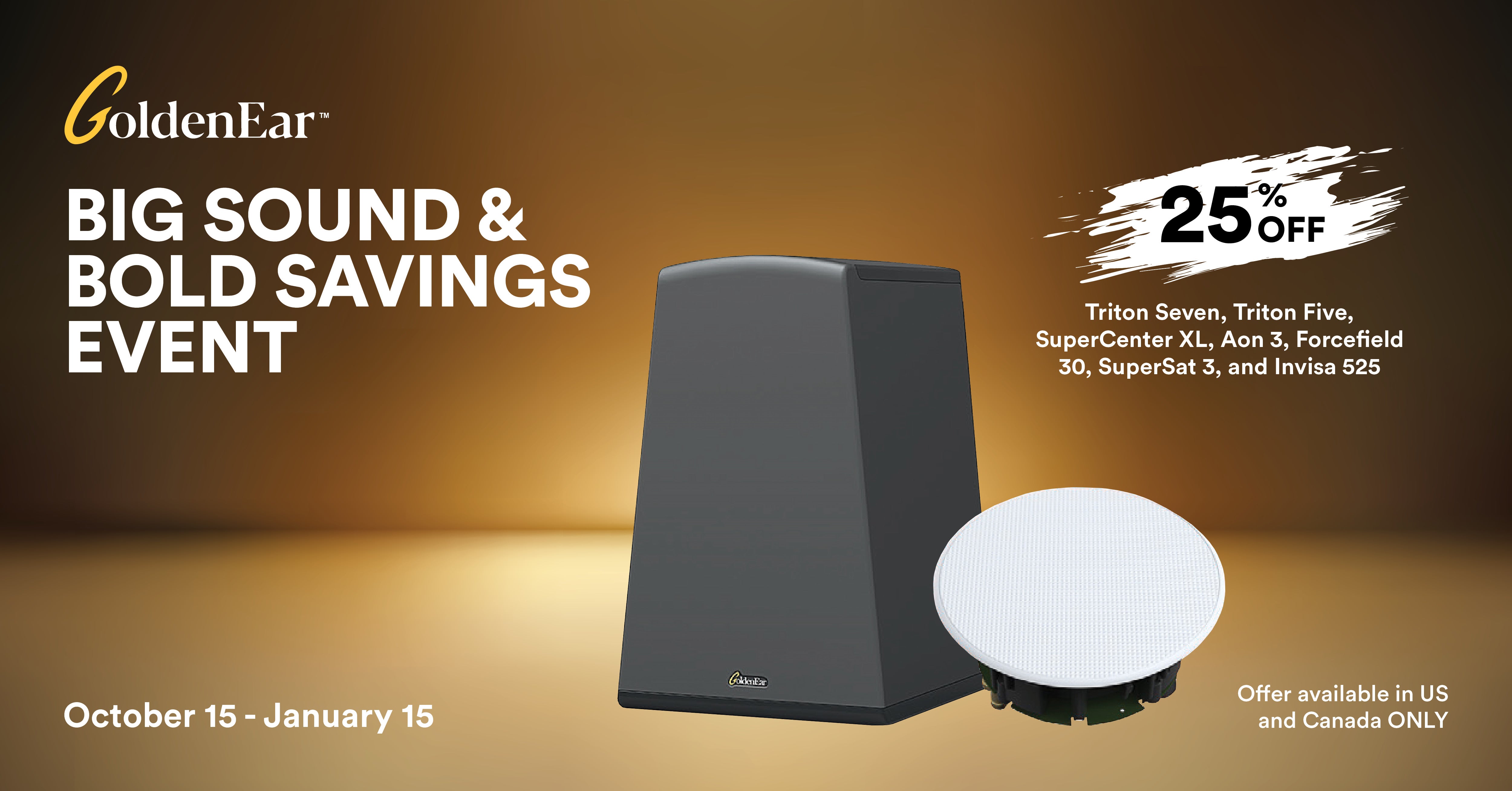 GoldenEar's Big Sound & Bold Savings Promotion