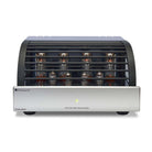 PrimaLuna Evo 200 Tube Power Amplifier - Silver - front view with grille