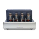 PrimaLuna Evo 200 Tube Power Amplifier - Silver - front view without grille