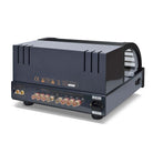 PrimaLuna Evo 200 Tube Power Amplifier - Black - rear view angled left with grille