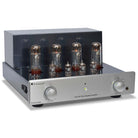 PrimaLuna Evo 200 Tube Integrated Amplifier - Silver - front view angled right without grille
