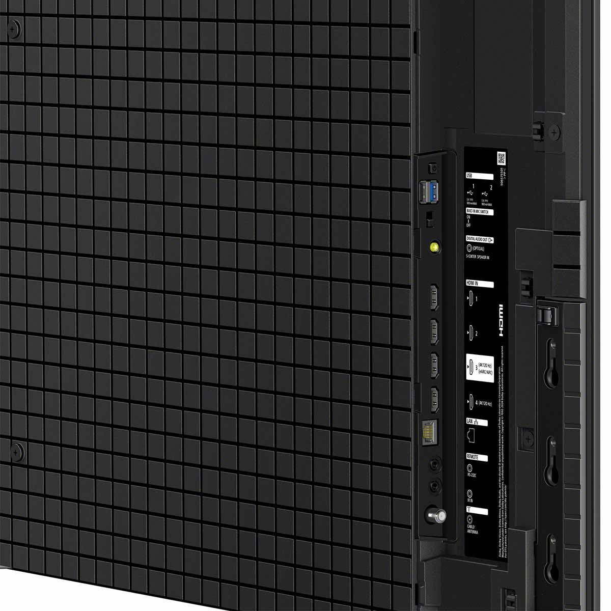 Sony BRAVIA 8 II QD-OLED 4K HDR Google TV (2025) close-up of inputs