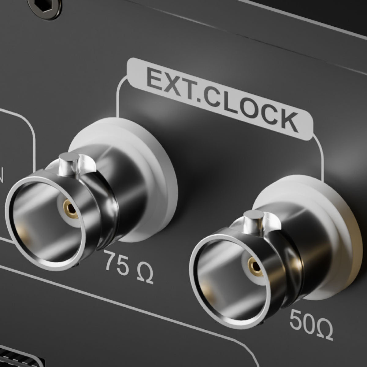 EverSolo DAC-Z10 High-Resolution DAC and Headphone Amplifier close-up detail of Ext. Clock inputs