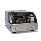 PrimaLuna Evo 100 Tube Integrated Amplifier - Silver - front view angled right with grille