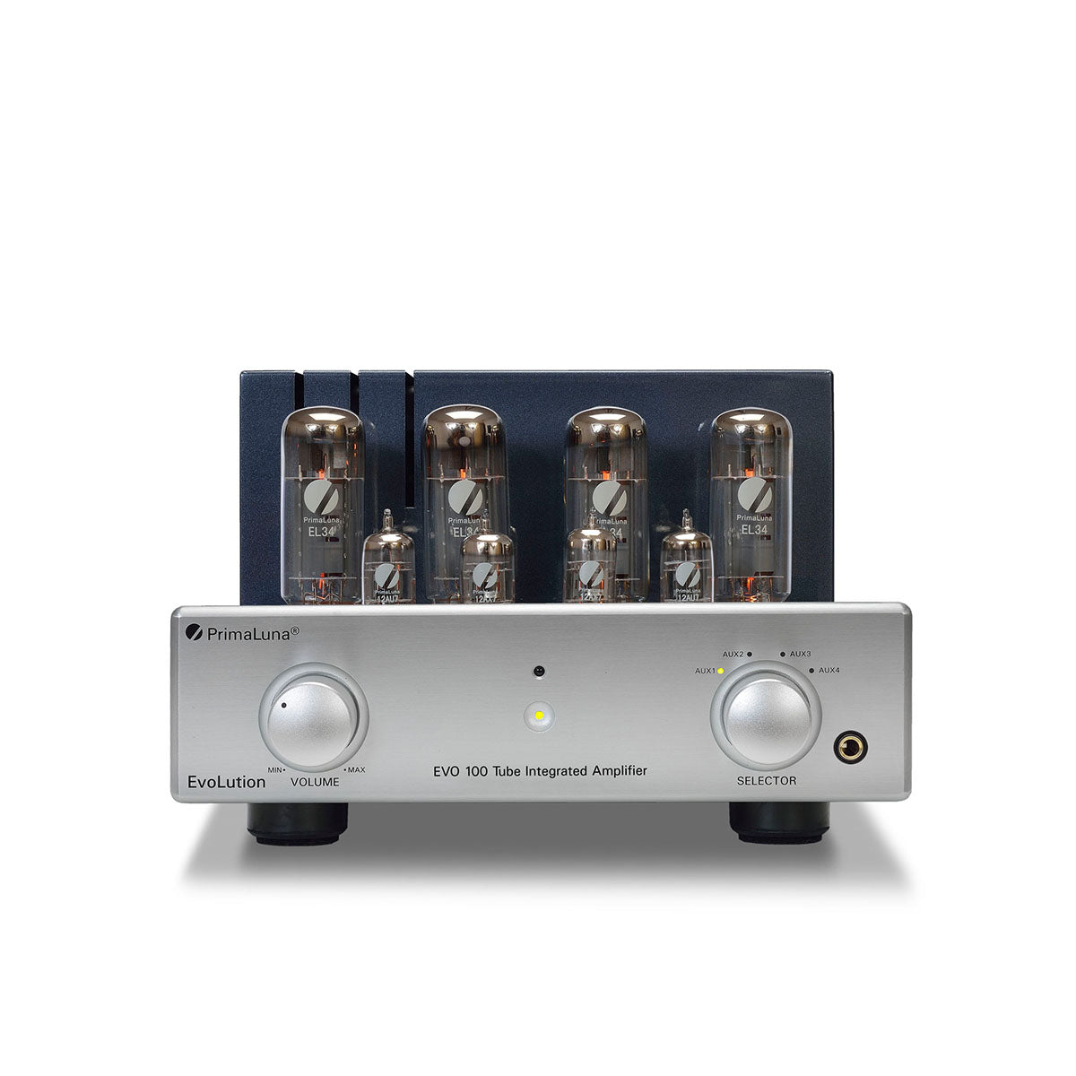 PrimaLuna Evo 100 Tube Integrated Amplifier - Silver - front view