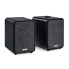 Ruark Audio MR1 Mk3 Desktop Speaker System - charcoal pair - angled front view