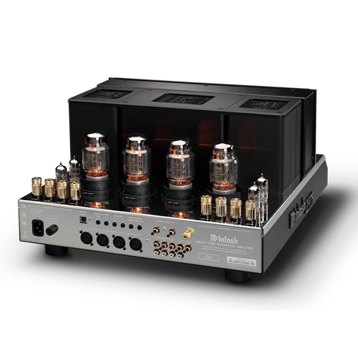 McIntosh MA2375 Vacuum Tube Integrated Amplifier angled rear view