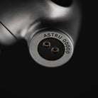 Meze Audio ASTRU Single Dynamic Driver In-Ear Monitors - artistic photo on black background detail of cable input