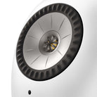 KEF LS Luxe Wireless HiFi Speakers - single white speaker closeup of driver