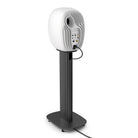 KEF LS Luxe Wireless HiFi Speakers - single white speaker on separately-sold stand rear view