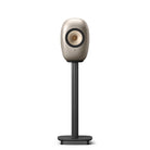 KEF LS Luxe Wireless HiFi Speakers - single tan speaker on separately-sold stand front view