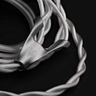 Meze Audio ASTRU Single Dynamic Driver In-Ear Monitors - artistic photo of coiled cable on black background