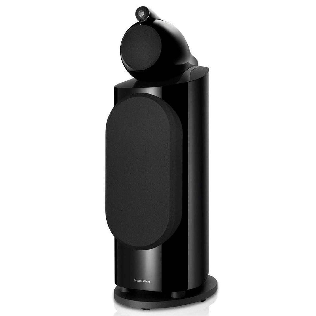 Bowers & Wilkins 800 D3 Floorstanding Speaker - Black - Front angled view with grille