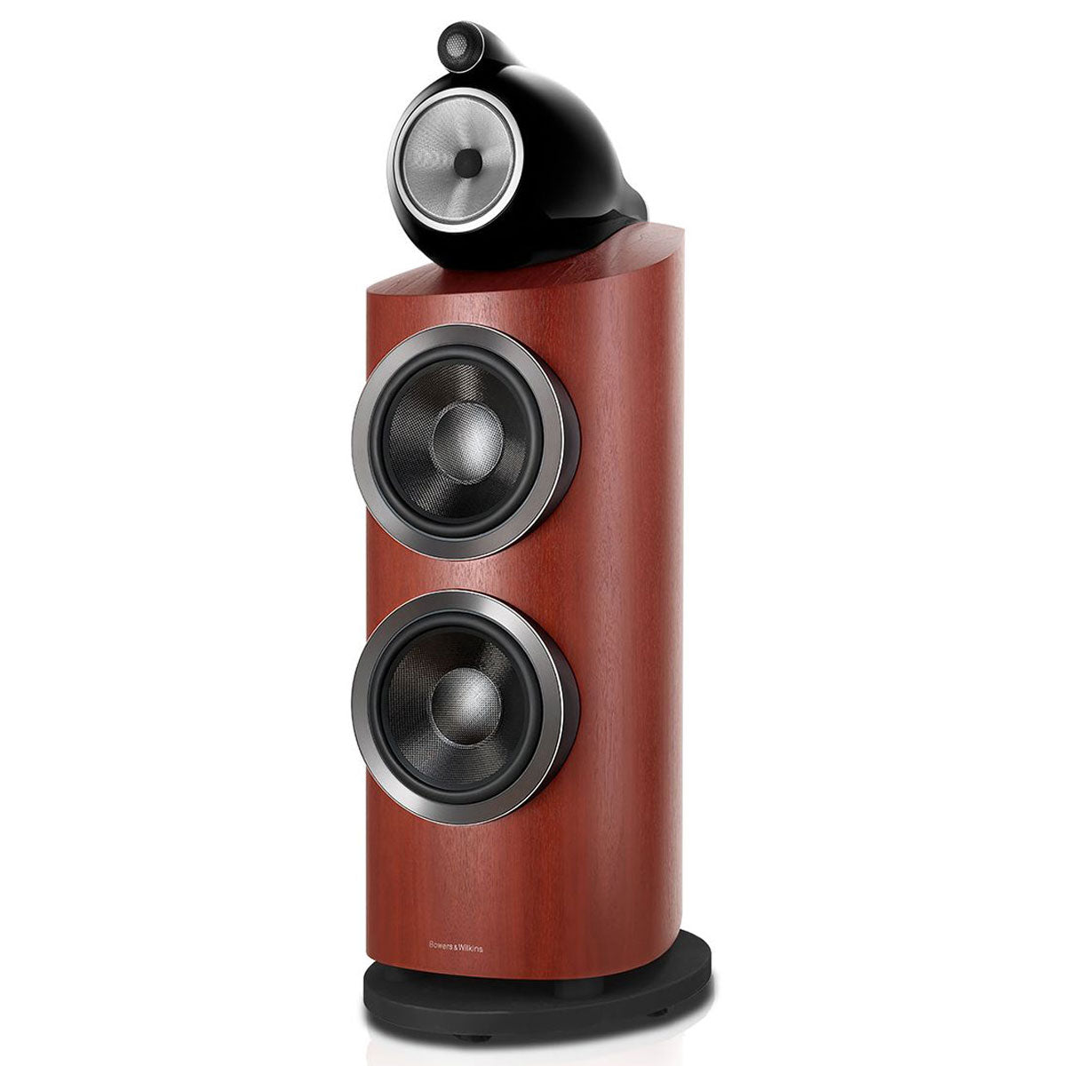 Bowers & Wilkins 800 D3 Floorstanding Speaker - Rosenut - Front angled view no grille