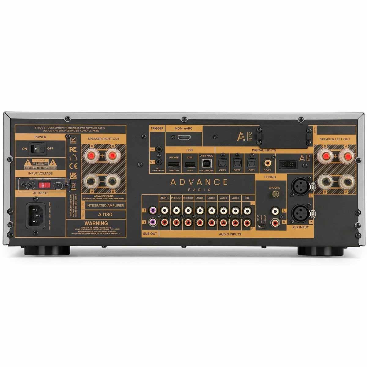 Advance Paris NOVA A-i130 Integrated Amplifier - Silver - rear view