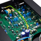 Rega AOS Moving Coil Preamplifier - top view closeup with top cover removed to show internal components