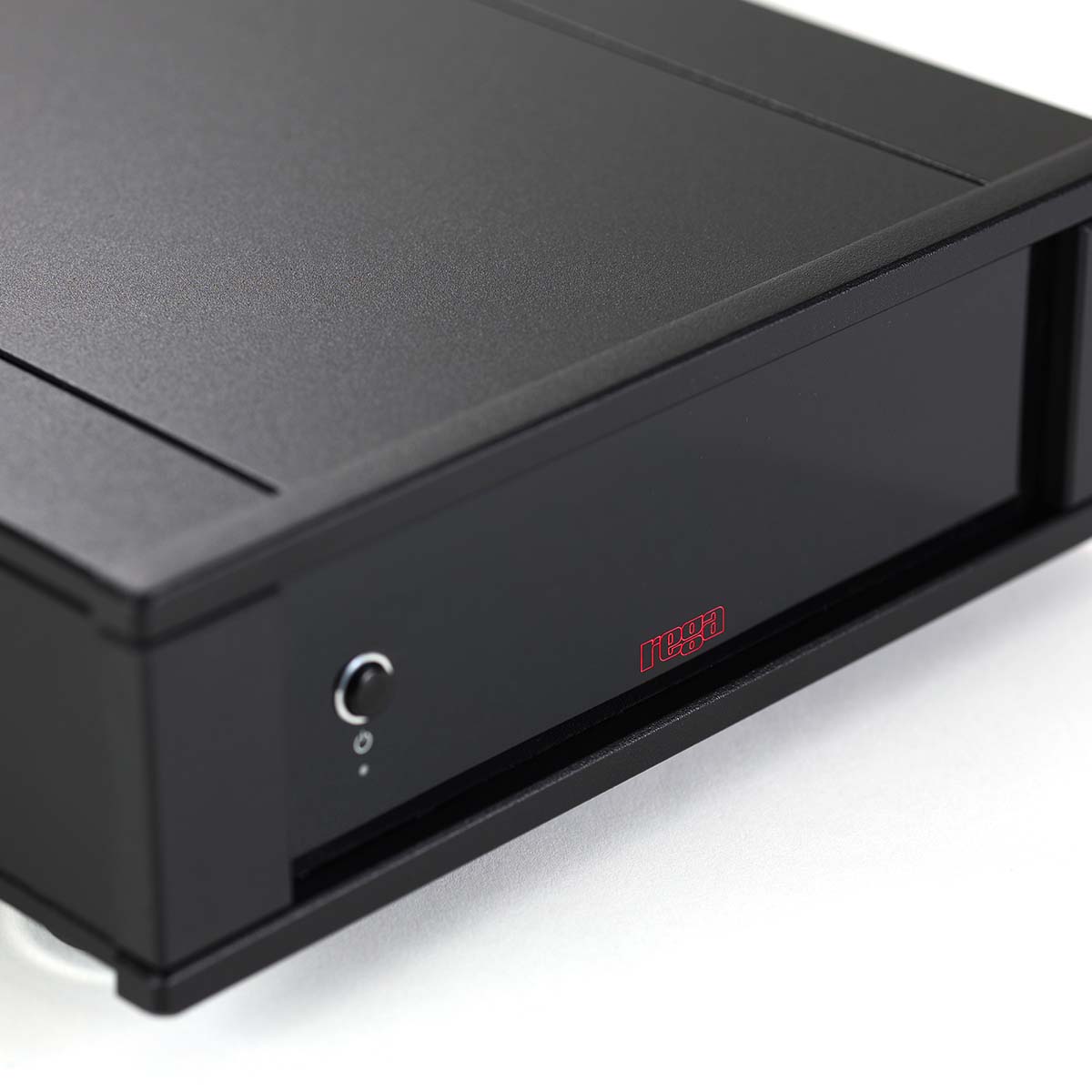 Rega AOS Moving Coil Preamplifier - front and top view closeup angled right