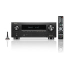 Denon AVR-X3800H Receiver - front view with accessories
