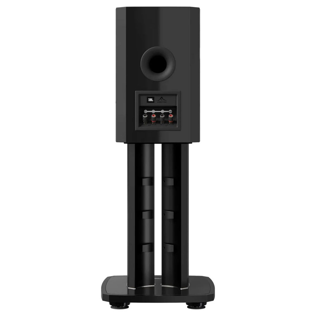 JBL Summit Ama Stand-Mount Loudspeakers - Black - single speaker on stand rear view