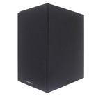 Rotel Amora 5 Passive Bookshelf Loudspeakers - Black - front and side view angled left with grille
