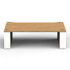 Front view of BLOK HiFi Stax 2G Shelf 220 in the natural ash / satin white finish