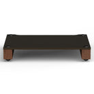 Front view of BLOK HiFi Stax 2G Shelf Base in the black ash / natural walnut finish