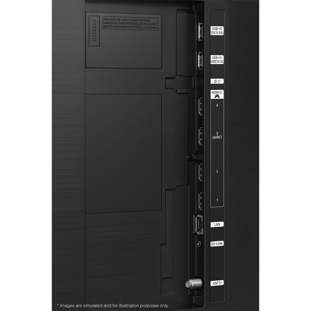 Samsung R95 Micro RGB 4K Smart TV - rear components view