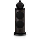 Bowers & Wilkins 801 D5 Floorstanding Loudspeaker - front view of single Dark Walnut speaker with grilles