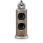 Bowers & Wilkins 801 D5 Floorstanding Loudspeaker - front view of single Light Walnut speaker without grilles