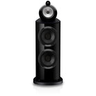 Bowers & Wilkins 801 D5 Floorstanding Loudspeaker - front view of single Stealth Black speaker without grilles