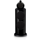 Bowers & Wilkins 801 D5 Floorstanding Loudspeaker - front view of single Stealth Black speaker with grilles