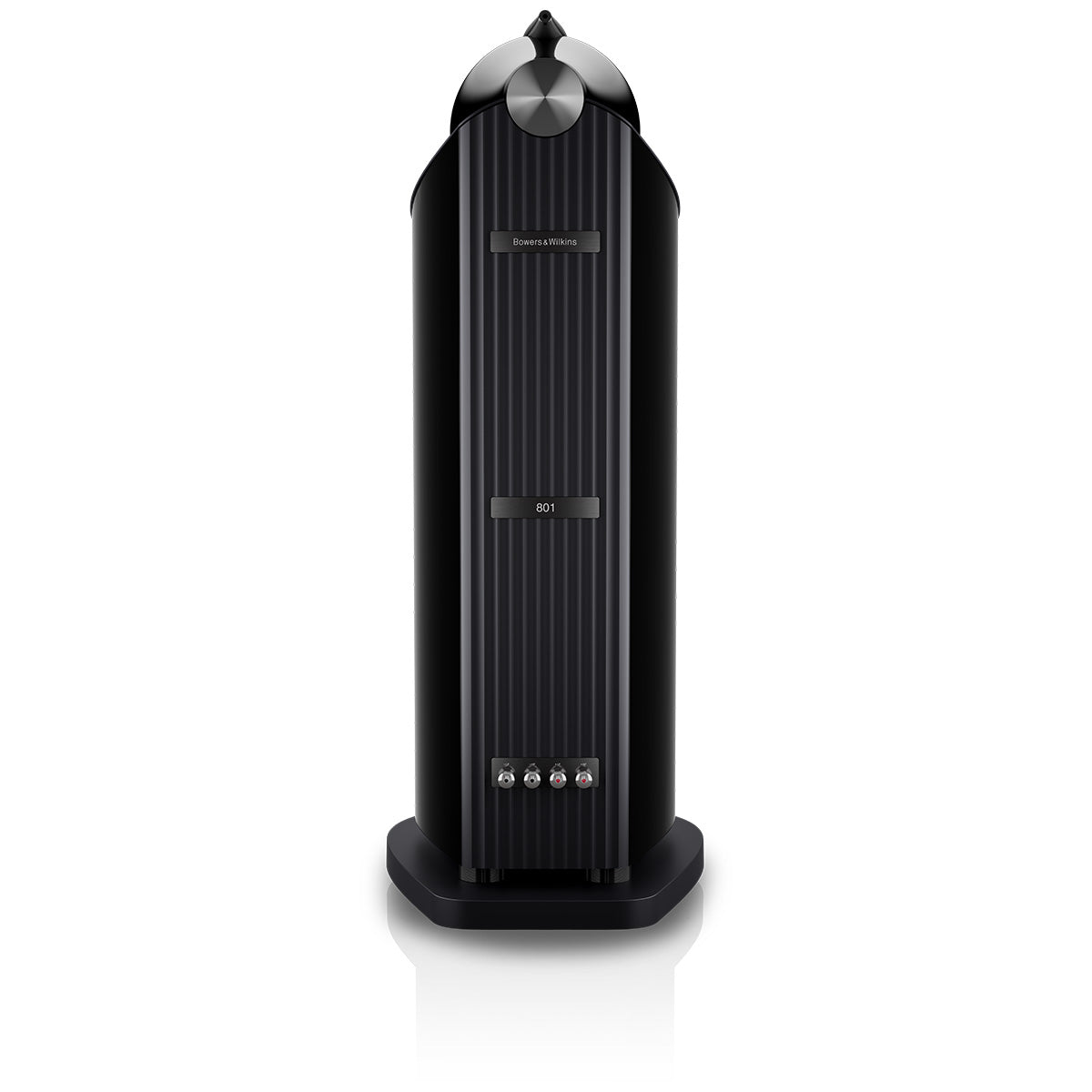 Bowers & Wilkins 801 D5 Floorstanding Loudspeaker - rear view of single Stealth Black speaker