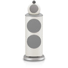 Bowers & Wilkins 801 D5 Floorstanding Loudspeaker - front view of single Warm White speaker with grilles