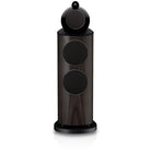 Bowers & Wilkins 802 D5 Floorstanding Loudspeaker - front view of single Dark Walnut speaker with grilles
