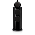 Bowers & Wilkins 802 D5 Floorstanding Loudspeaker - front view of single Stealth Black speaker with grilles