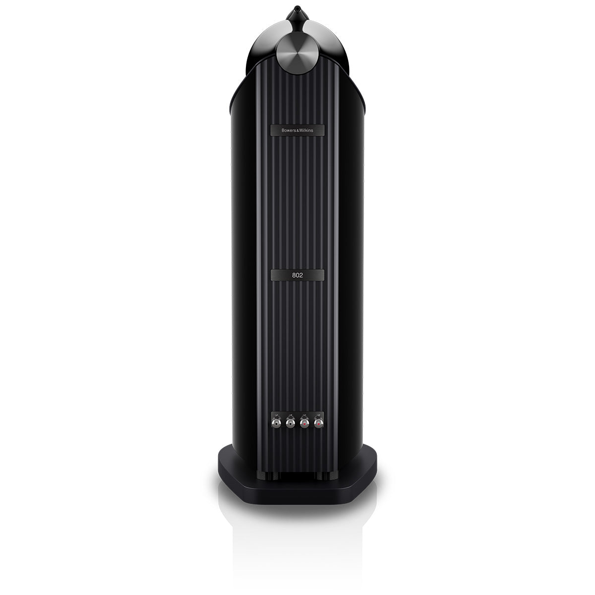 Bowers & Wilkins 802 D5 Floorstanding Loudspeaker - rear view of single Stealth Black speaker