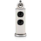 Bowers & Wilkins 802 D5 Floorstanding Loudspeaker - front view of single Warm White speaker without grilles