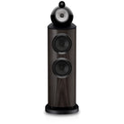 Bowers & Wilkins 803 D5 Floorstanding Loudspeaker - front view of single Dark Walnut speaker without grilles