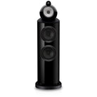 Bowers & Wilkins 803 D5 Floorstanding Loudspeaker - front view of single Stealth Black speaker without grilles