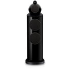 Bowers & Wilkins 803 D5 Floorstanding Loudspeaker - front view of single Stealth Black speaker with grilles
