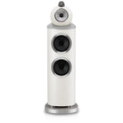 Bowers & Wilkins 803 D5 Floorstanding Loudspeaker - front view of single Warm White speaker without grilles