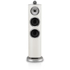 Bowers & Wilkins 804 D5 Floorstanding Loudspeaker - front view of single Warm White speaker with grilles