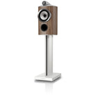 Bowers & Wilkins 805 D5 Bookshelf Loudspeaker - front view of single Light Walnut speaker on stand without grille angled left